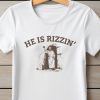 He Is Rizzin Funny Easter Shirt Of Jesus Taking A Tomb Selfie Retro Christian Faith Religious Graphic Tee He Is Rizzen Shirt He Is Rizzen Sweatshirt revetee 1