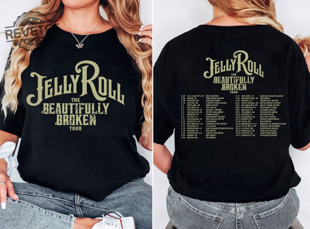 Jelly Roll The Beautifully Broken Tour 2024 Shirt Jelly Roll Fan Shirt Jelly Roll 2024 Concert Shirt The Beautifully Broken 2024 Tee Unique