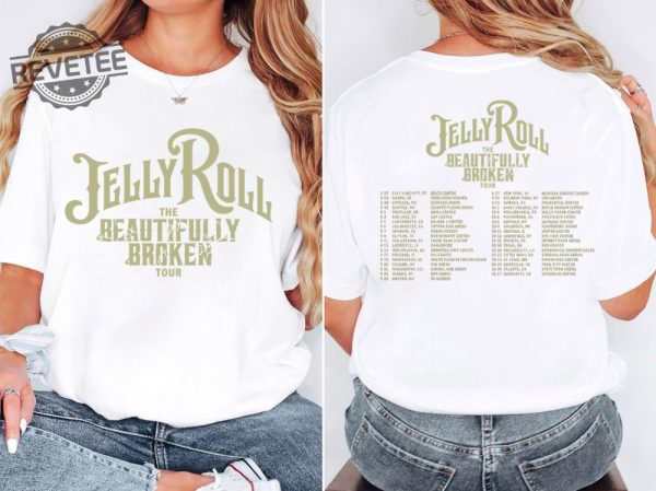 Jelly Roll The Beautifully Broken Tour 2024 Shirt Jelly Roll Fan Shirt Jelly Roll 2024 Concert Shirt The Beautifully Broken 2024 Tee Unique revetee 2