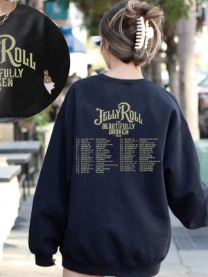 Jelly Roll The Beautifully Broken Tour 2024 Shirt Jelly Roll Fan Shirt Jelly Roll 2024 Concert Shirt The Beautifully Broken 2024 Tee Unique revetee 3