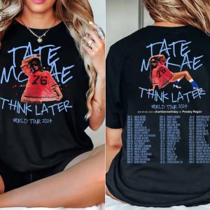 Vintage Tate Mcrae Shirt Tate Mcrae Fan Gift Shirt Tate Mcrae 2024 Concert Shirt The Think Later World Tour Shirt Retro Tour 2024 Shirt revetee 2