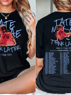 Vintage Tate Mcrae Shirt Tate Mcrae Fan Gift Shirt Tate Mcrae 2024 Concert Shirt The Think Later World Tour Shirt Retro Tour 2024 Shirt revetee 2