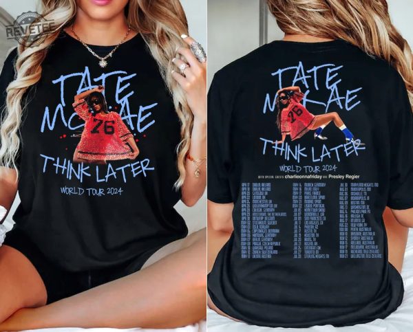 Vintage Tate Mcrae Shirt Tate Mcrae Fan Gift Shirt Tate Mcrae 2024 Concert Shirt The Think Later World Tour Shirt Retro Tour 2024 Shirt revetee 2
