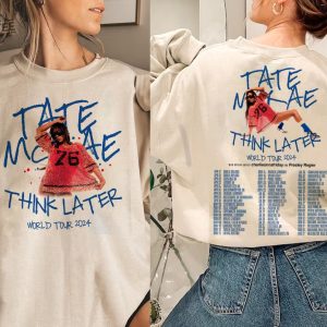 Vintage Tate Mcrae Shirt Tate Mcrae Fan Gift Shirt Tate Mcrae 2024 Concert Shirt The Think Later World Tour Shirt Retro Tour 2024 Shirt revetee 4