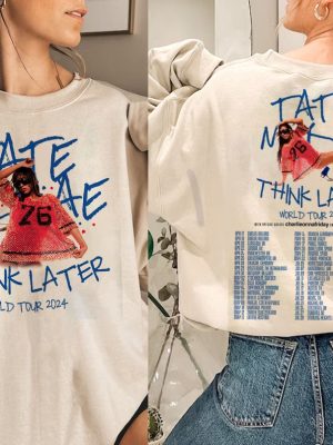 Vintage Tate Mcrae Shirt Tate Mcrae Fan Gift Shirt Tate Mcrae 2024 Concert Shirt The Think Later World Tour Shirt Retro Tour 2024 Shirt revetee 4