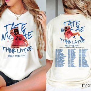Vintage Tate Mcrae Shirt Tate Mcrae Fan Gift Shirt Tate Mcrae 2024 Concert Shirt The Think Later World Tour Shirt Retro Tour 2024 Shirt revetee 5