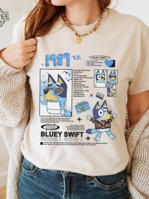 Bluey 1989 Ts Eras Tour Shirt Bluey Family Shirt Bluey Cartoon Shirt Bluey Birthday Party Shirt Bluey Heeler Shirt Eras Tour Unique revetee 2