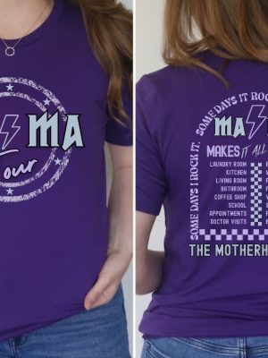 Mama Rock Tour Shirt Mom Life Concert Tee Rock And Roll Motherhood World Tour Music Lover Tee Tired As A Mother Funny Mothers Gift Unique revetee 3