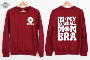 Custom Baseball Mom Sweatshirt In My Baseball Mom Era Shirt Baseball Lover Shirt Baseball Mom Crewneck Unique revetee 2