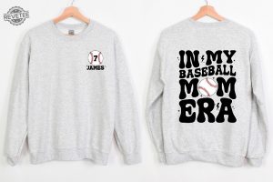 Custom Baseball Mom Sweatshirt In My Baseball Mom Era Shirt Baseball Lover Shirt Baseball Mom Crewneck Unique revetee 3