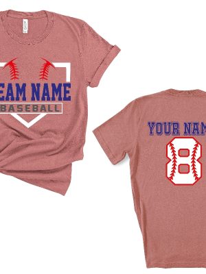 Custom Baseball Shirts Baseball Numbers Shirt Personalized Baseball Tees Baseball Spirit Wear Baseball Shirts Baseball Team Unique revetee 4