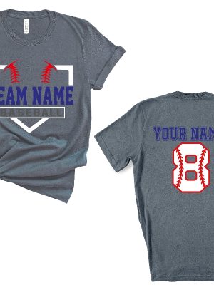 Custom Baseball Shirts Baseball Numbers Shirt Personalized Baseball Tees Baseball Spirit Wear Baseball Shirts Baseball Team Unique revetee 5