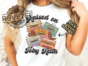 Raised On Toby Keith Retro Cassette Tape Shirt Custom 90S Country Music Tee Personalized Nashville Band Music Tshirt Unique revetee 2