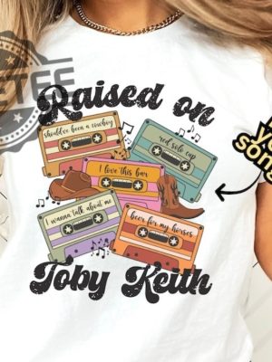 Raised On Toby Keith Retro Cassette Tape Shirt Custom 90S Country Music Tee Personalized Nashville Band Music Tshirt Unique revetee 2