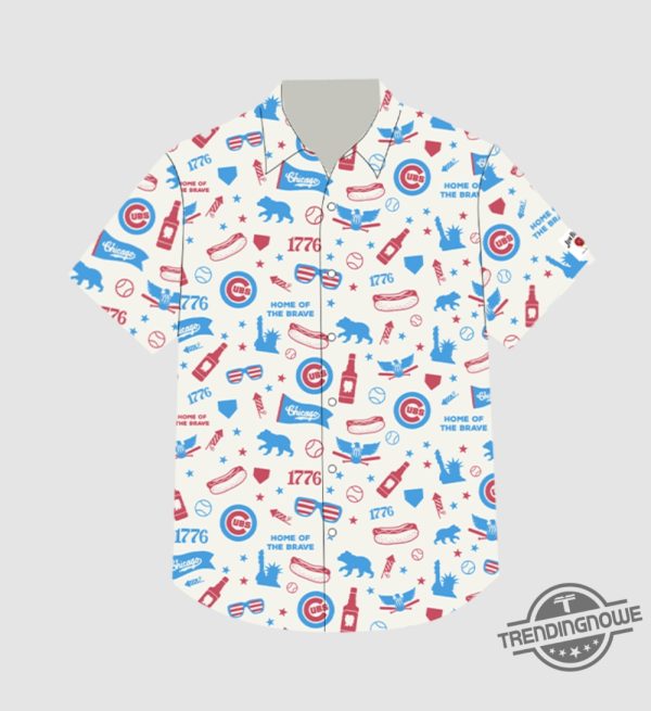 Red White And Cubbie Blue Hawaiian Shirt 2024 Chicago Cubs Giveaway Cubs Giveaway 2021 Hawaiian Shirt trendingnowe.com 1