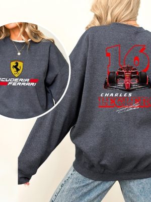 Charles Leclerc Formula One Sweatshirt F1 Two Sides Shirt Charles Leclerc Shirt Charles Leclerc F1 Shirt Charles Leclerc Unique revetee 2