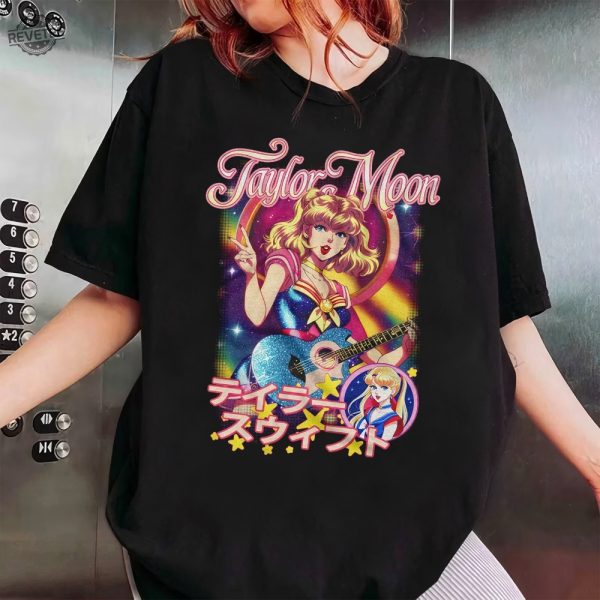 Taylor Moon Shirt Anime Graphic Cartoon Shirt Swift Shirt Unique revetee 2