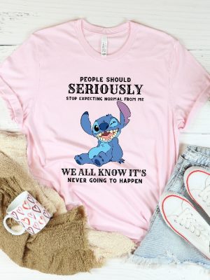 People Should Not Expecting Normal From Me Stitch Shirt Funny Stitch Shirt Lilo And Stitch Friends Shirt Unique revetee 2