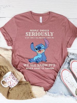 People Should Not Expecting Normal From Me Stitch Shirt Funny Stitch Shirt Lilo And Stitch Friends Shirt Unique revetee 3