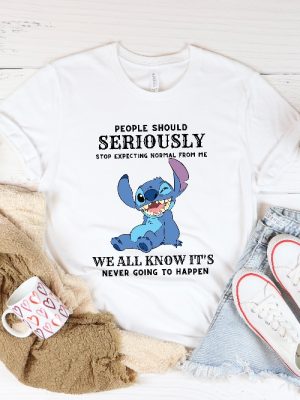 People Should Not Expecting Normal From Me Stitch Shirt Funny Stitch Shirt Lilo And Stitch Friends Shirt Unique revetee 4