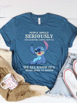 People Should Not Expecting Normal From Me Stitch Shirt Funny Stitch Shirt Lilo And Stitch Friends Shirt Unique revetee 5