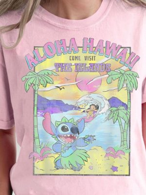 Retro Lilo Stitch Aloha Hawaii Shirt Come Visit The Islands Shirt Happy Stitch 626 Day Jun 26Th Tee Disney Birthday Unique revetee 2