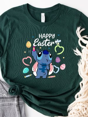 Disney Stitch Happy Easter Shirt Lilo Stitch Happy Easter Shirt Stitch Bunny Shirt Disney Happy Easter Shirt Unique revetee 2