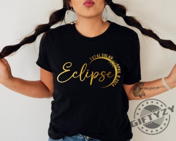Total Solar Eclipse 2024 Shirt April 8 2024 Hoodie Glitter Solar Eclipse 2024 Sweatshirt Glitter Eclipse Tshirt Solar Eclipse Shirt giftyzy 1