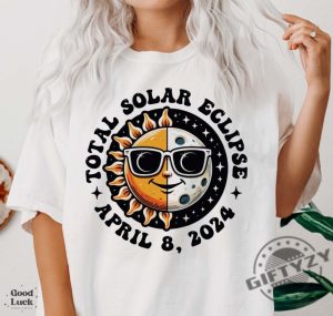 Total Solar Eclipse April 8Th 2024 Shirt Retro Solar Eclipse 2024 Hoodie Trendy Tshirt Eclipse 2024 Sweatshirt Total Solar Eclipse Shirt giftyzy 3