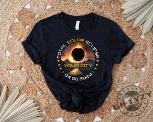 Custom Total Solar Eclipse Shirt City State Eclipse 4.8.2024 Sweatshirt Friends Group Eclipse Event Souvenir Tshirt Trendy Hoodie Astrology Lover Gift giftyzy 8