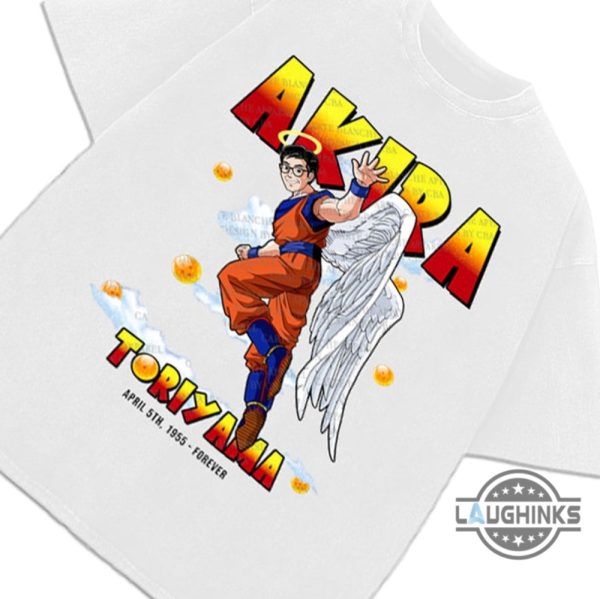 dragon ball tshirt sweatshirt hoodie mens womens rip akira toriyama angel shirts april 5th 1955 forever thank you for the memories tee tribute dbz creator laughinks 3