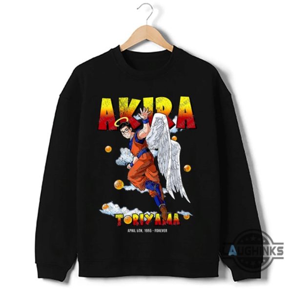 dragon ball tshirt sweatshirt hoodie mens womens rip akira toriyama angel shirts april 5th 1955 forever thank you for the memories tee tribute dbz creator laughinks 6