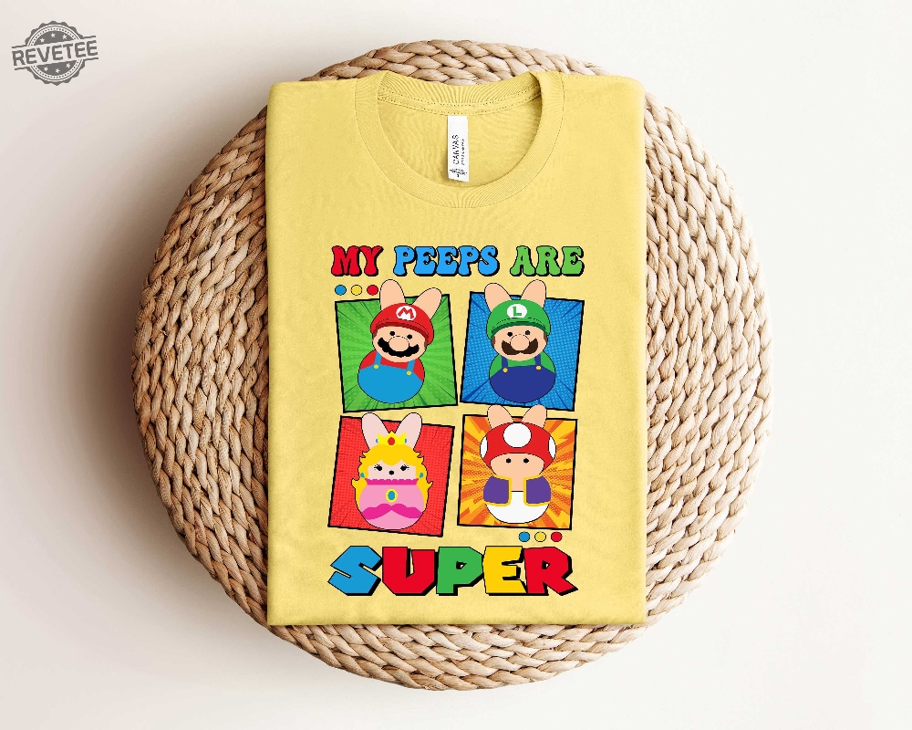 Super Mario Easter Shirt My Peeps Are Super Shirt Mario And Friends Shirt Easter Kids Shirt Cute Easter Shirt Easter Gift For Toddler Unique