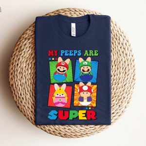 Super Mario Easter Shirt My Peeps Are Super Shirt Mario And Friends Shirt Easter Kids Shirt Cute Easter Shirt Easter Gift For Toddler Unique revetee 5