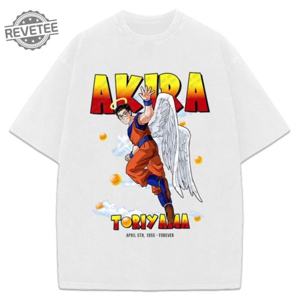Akira Toriyama Tshirt Forever Tribute Dbz Custom Fan Design Tee Dragon Ball Z Creator Unique revetee 2