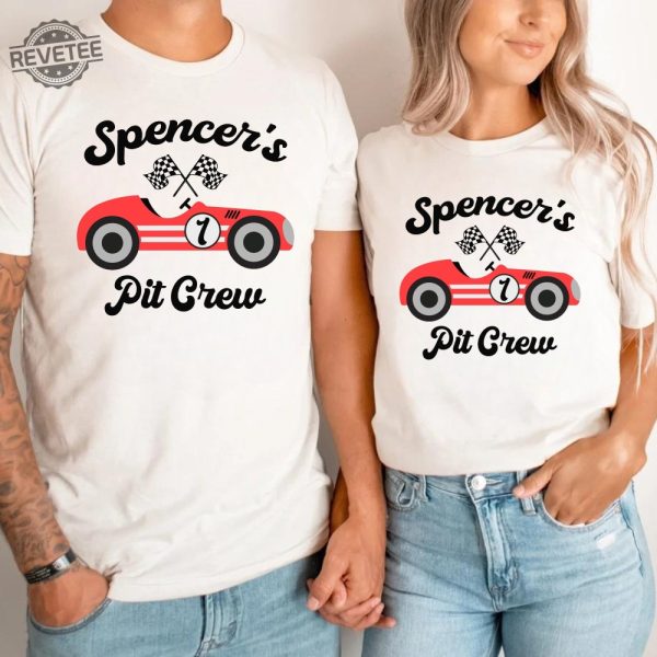 Personalized Fast One Matching Family Birthday Shirt 1St Birthday Shirt Cars Birthday Outfit Custom Red Pit Crew Unique revetee 1