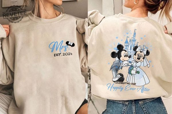Disneyland Mr And Mrs Shirt Mickey Honeymoon Couple Shirt Mickey Minnie Ears Shirt Minnie Wedding Shirt Matching Anniversary Shirt Unique revetee 1