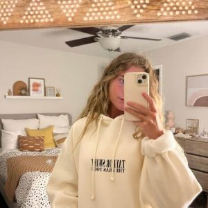 The Eras Tour Hoodie Taylors Version Merch For Swifties Merch Beige Hoodie Oversized Fit For Her Unique revetee 3