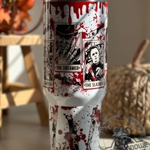 Glow In The Dark Horror Movie Tumbler Halloween 40Oz Evil Characters Print Cup Horror Film Ghost Stanley Cup Scream Saw Jason It Cup trendingnowe 3