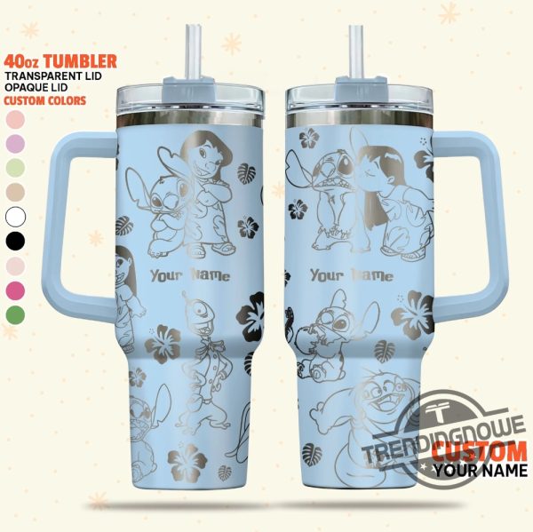 Disney Stitch And Lilo Stanley Tumbler Stitch Stanley Cup Personalized Name Tumbler Disney Characters 40Oz Tumbler trendingnowe 1