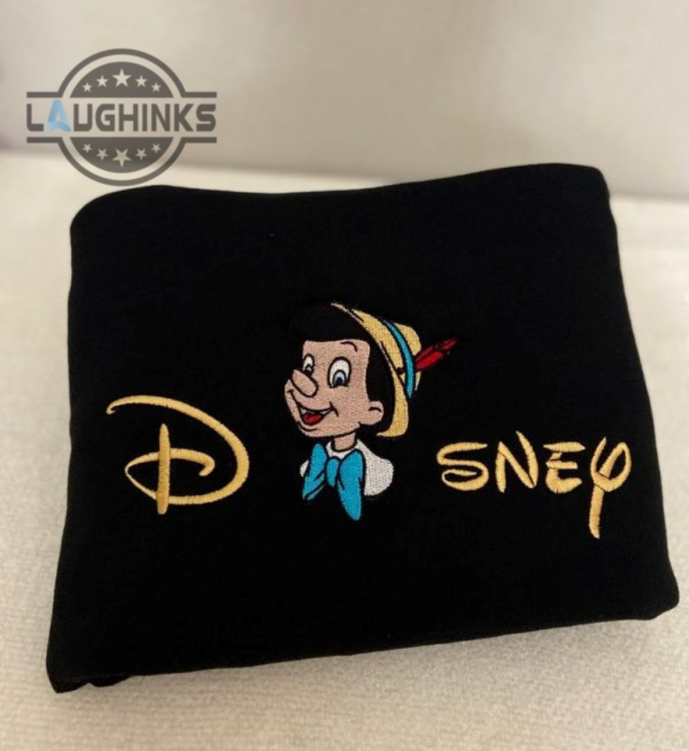Disney X Pinocchio Embroidered Sweatshirt Embroidery Tshirt Sweatshirt Hoodie Gift