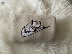 appa on swoosh embroidered sweatshirt embroidery tshirt sweatshirt hoodie gift