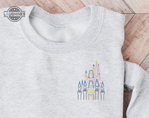 disney castle embroidered crewneck disney embroidered sweatshirt cinderella crewneck disney princess sweatshirt womens disney crewneck embroidery tshirt sweatshirt hoodie gift laughinks 1