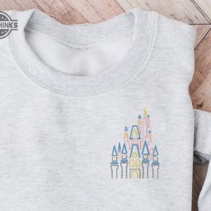 disney castle embroidered crewneck disney embroidered sweatshirt cinderella crewneck disney princess sweatshirt womens disney crewneck embroidery tshirt sweatshirt hoodie gift laughinks 1 1