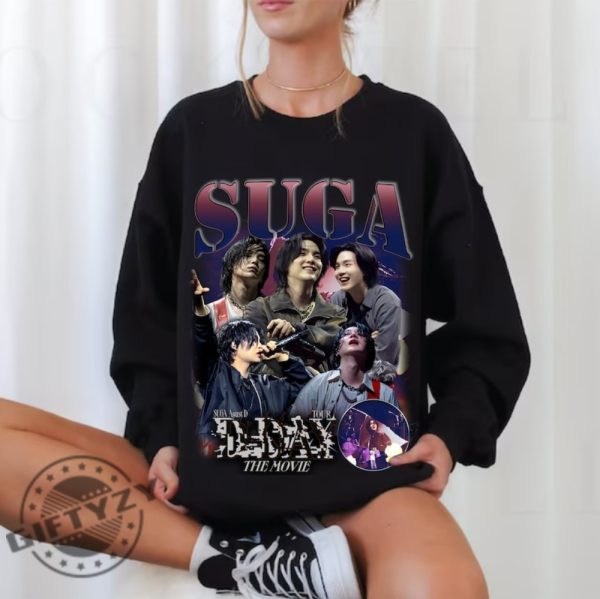 Agust D D Day Movie Shirt Vintage Min Yoongi Sweatshirt Agust D World Tour Tshirt Suga On Tour 2023 Hoodie Agust D Min Yoongi Graphic Shirt giftyzy 2