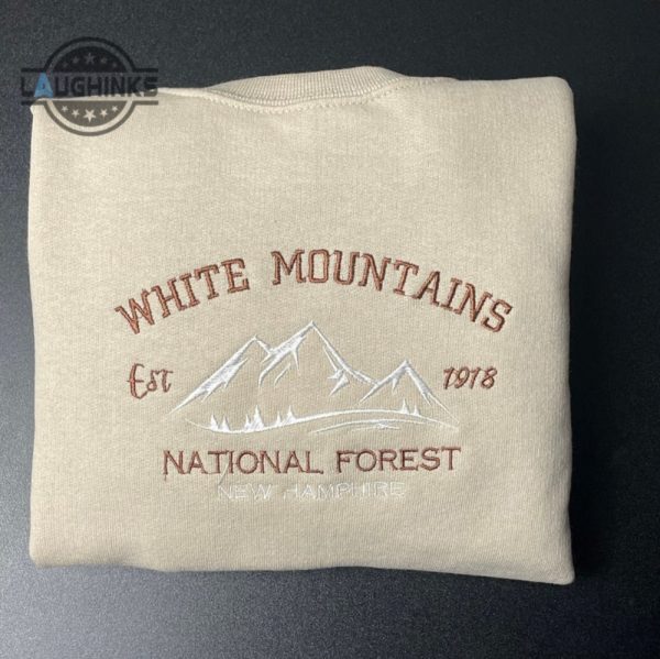 white mountains embroidered crewneckembroidered crewnecknational park sweatshirt embroidery tshirt sweatshirt hoodie gift laughinks 1