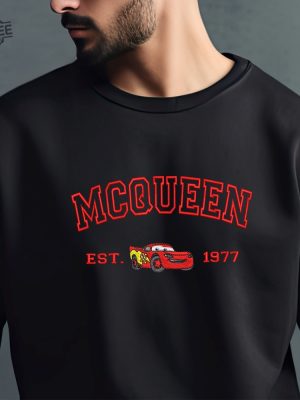 Mcqueen Sally Sweatshirt Cars Movie Embroidered Couple Sweatshirt Cars Characters Crewneck Sally And Lightning Mcqueen Unique revetee 3