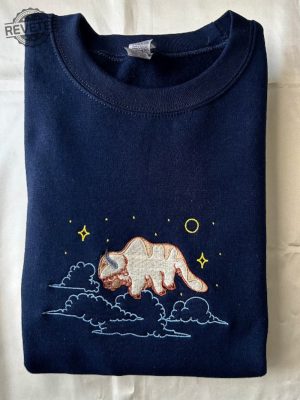 Bison Embroidered Sweatshirt Appa Embroidered Hoodie Sweatshirt The Last Sky Bison Kawaii Yip Yip Bison Unique revetee 2