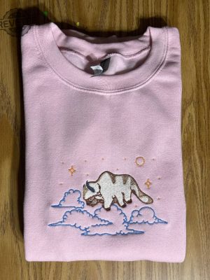 Bison Embroidered Sweatshirt Appa Embroidered Hoodie Sweatshirt The Last Sky Bison Kawaii Yip Yip Bison Unique revetee 3