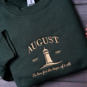 August Embroidered Sweatshirt Live For The Hope Of It All Inspirational Sweatshirt Motivational Sweatshirt Unique revetee 4